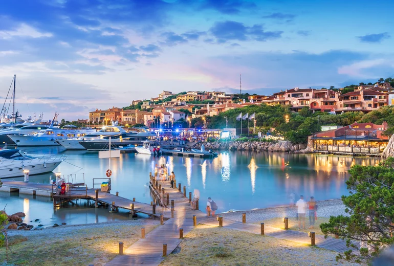 Porto Cervo marina on the Costa Smeralda with luxury yachts